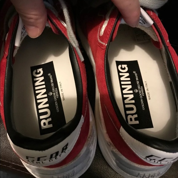 NIB GOLDEN GOOSE THE RUNNING SOLE RED SUEDE 39 - Picture 2 of 7
